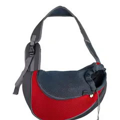 GENERICO - Mochila, Bolso, Bandolera Transportadora Para Mascota 42 Cm L rojo