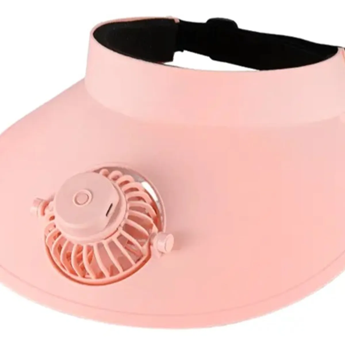 GENERICO - Sombrero Tipo Visera jockey De Sol Con Ventilador Carga Usb rosado