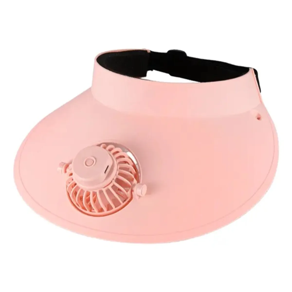 GENERICO - Sombrero Tipo Visera jockey De Sol Con Ventilador Carga Usb rosado