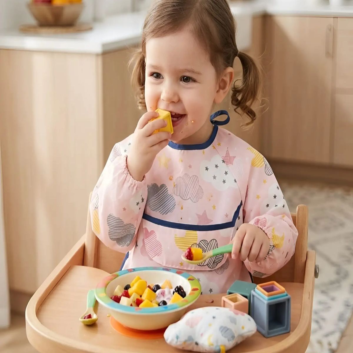 GENERICO - Babero De Manga Larga Impermeable Para Bebés Alimentacion