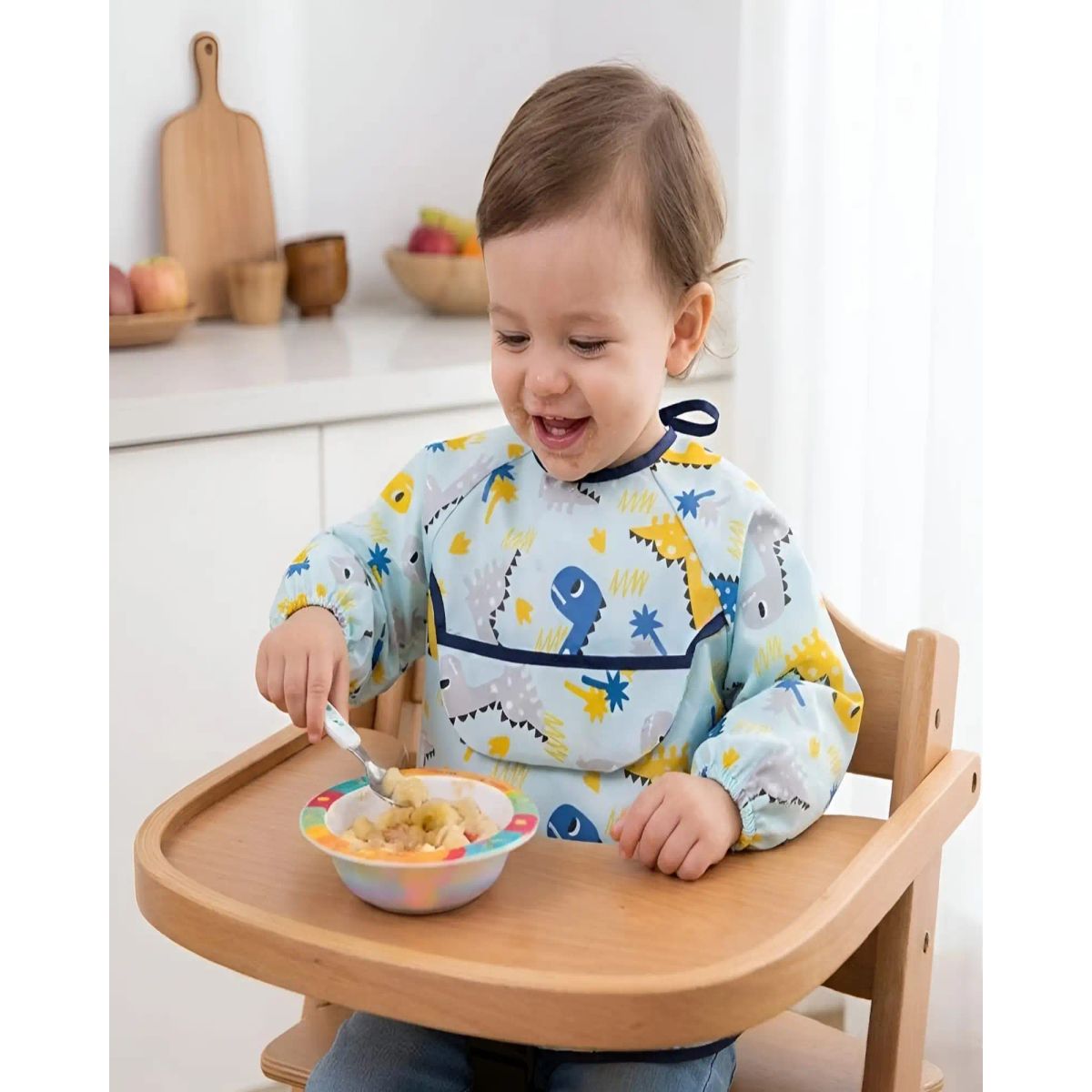 GENERICO - Babero De Manga Larga Impermeable Para Bebés Alimentacion