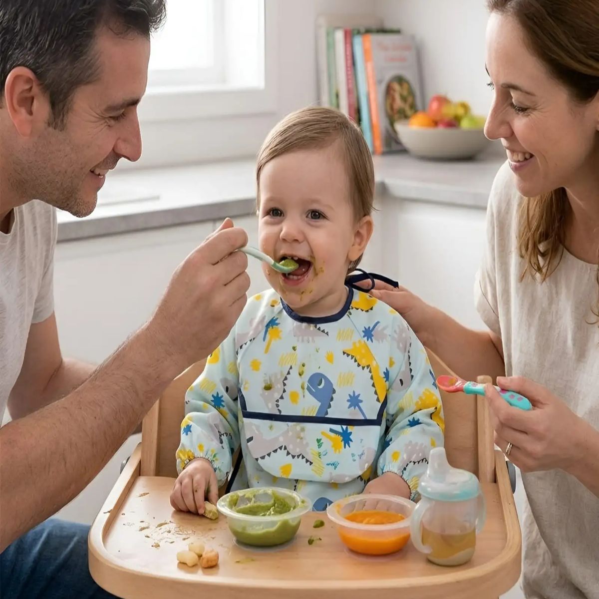 GENERICO - Babero De Manga Larga Impermeable Para Bebés Alimentacion