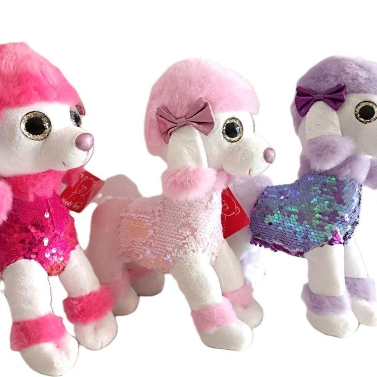 TOPSOC - Peluche de Perritos Con Lentejuelas 28 cm