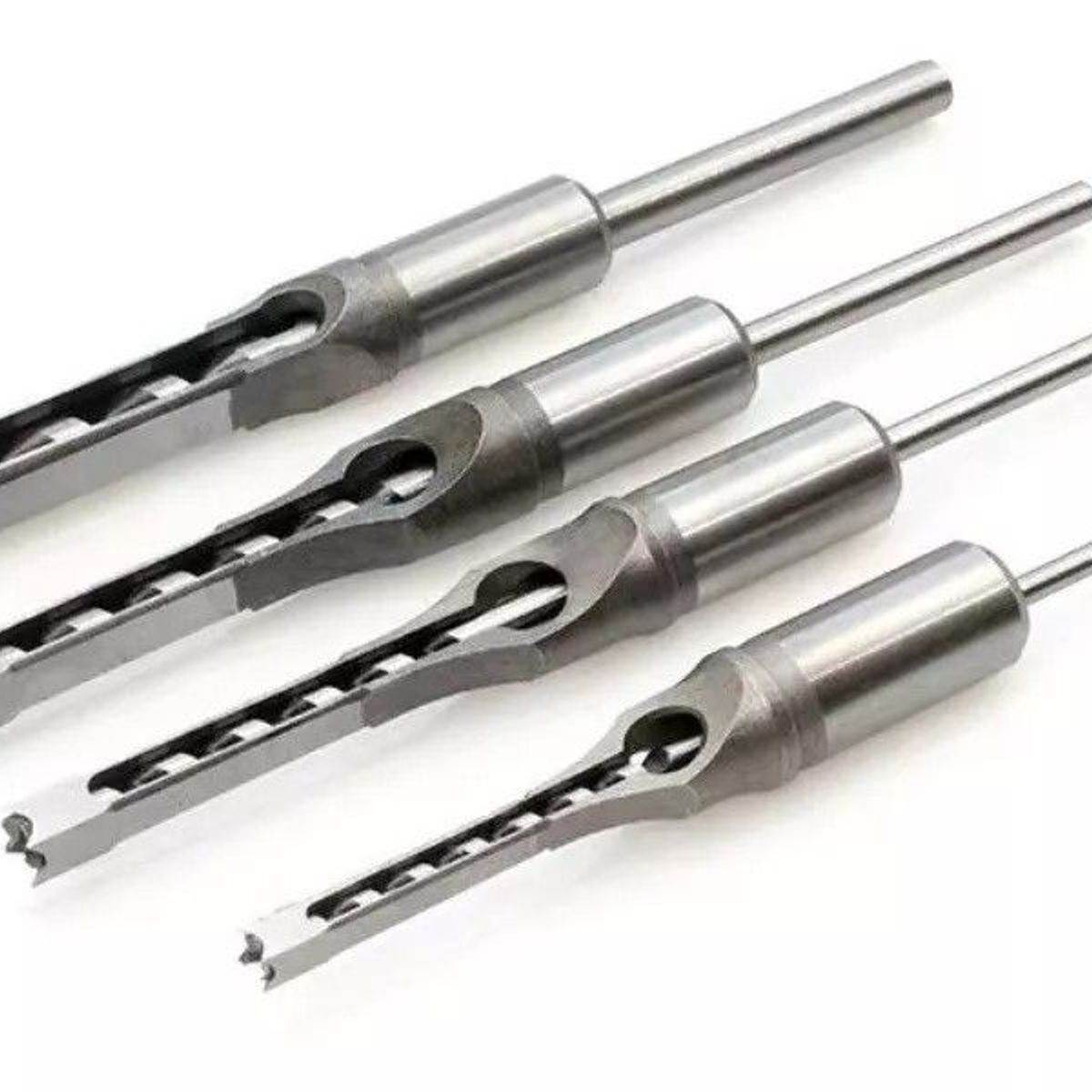 GENERICO - Broca Para Agujeros Cuadrado 4 Pcs