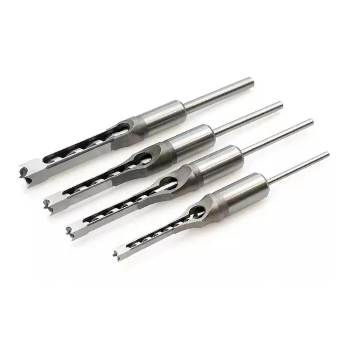 GENERICO - Broca Para Agujeros Cuadrado 4 Pcs