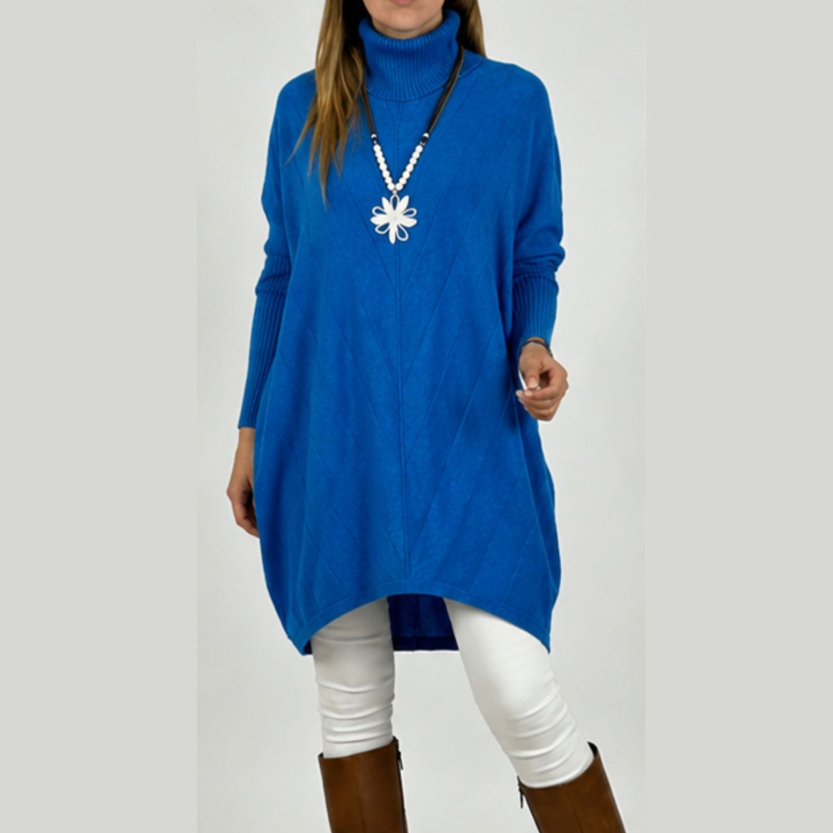 ARRAKASTA - Sweater de lana cuello alto LXL