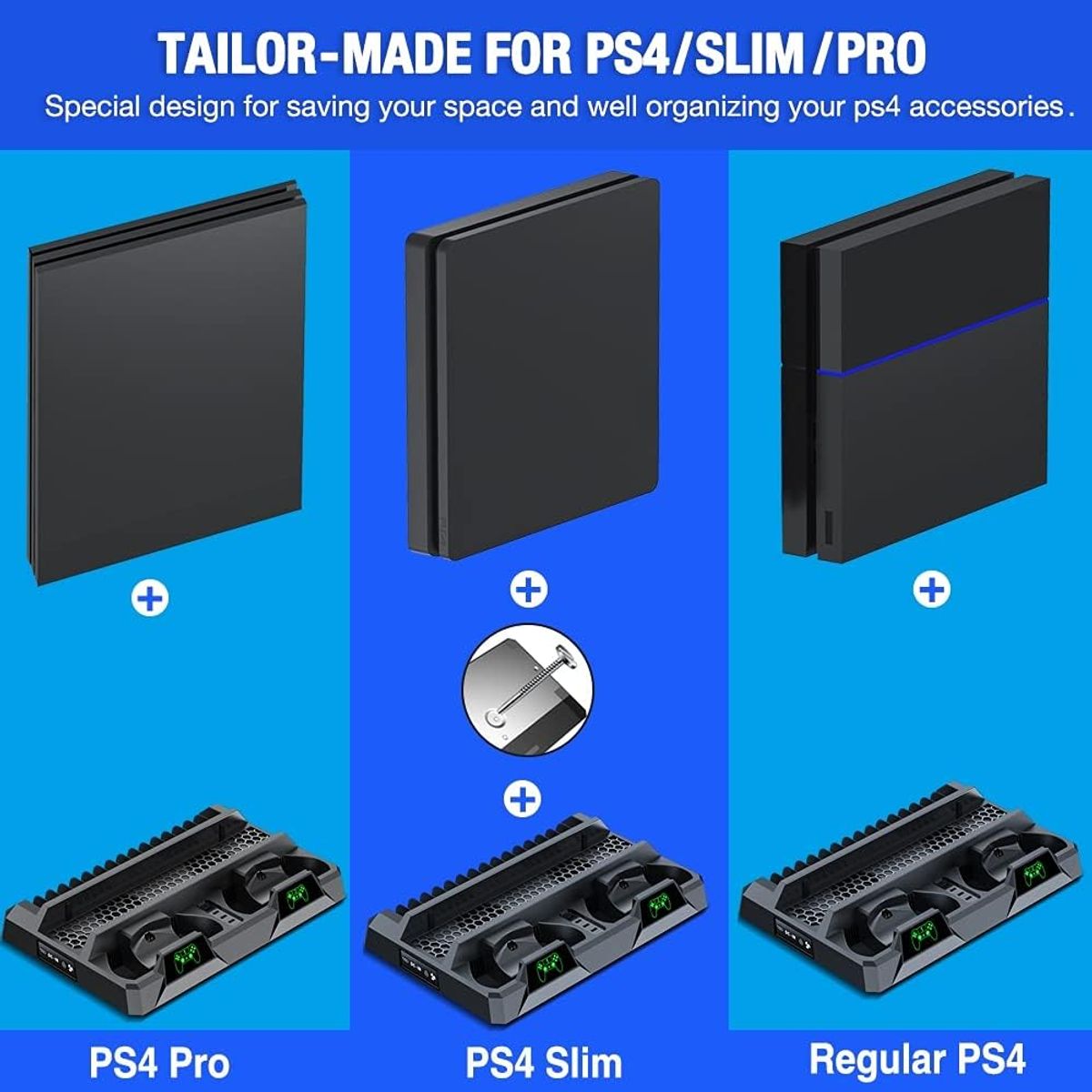 KUANGYE - Ventilador de Refrigeración Compatible con Ps4Ps4 ProPs4 Slim