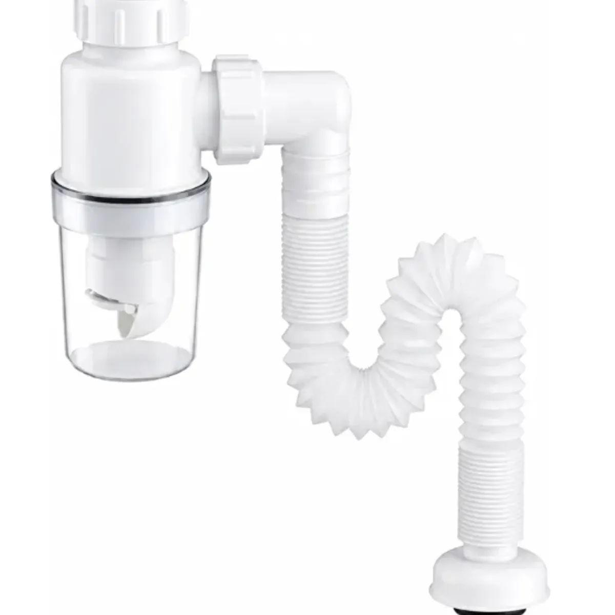 GENERICO - Sifón Flexible Plástico Universal,desodorante Retráctil 32mm