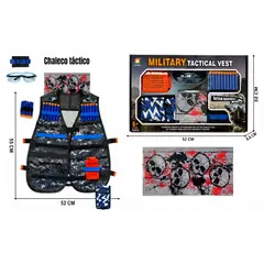 BESTOYS - Kit Chaleco Táctico camuflado Para Niños con Dardos y accesorios