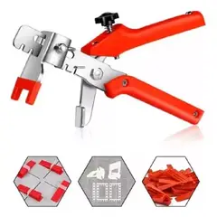 GENERICO - Kit Nivelador Cerámicos 100 Cuñas + 100 Clips 1.5mm +alicate