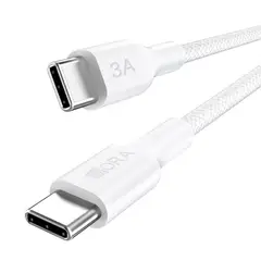 1 HORA - Cable Tipo C 1m 3a 1hora Turbo Carga Rapida Blanco