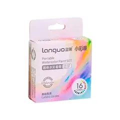 LANGUO - Set De Acuarelas Portátil 16 Colores Clásicos -