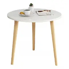 GENERICO - Mesa Centro Minimalista Madera Redonda Decorativa 40cm