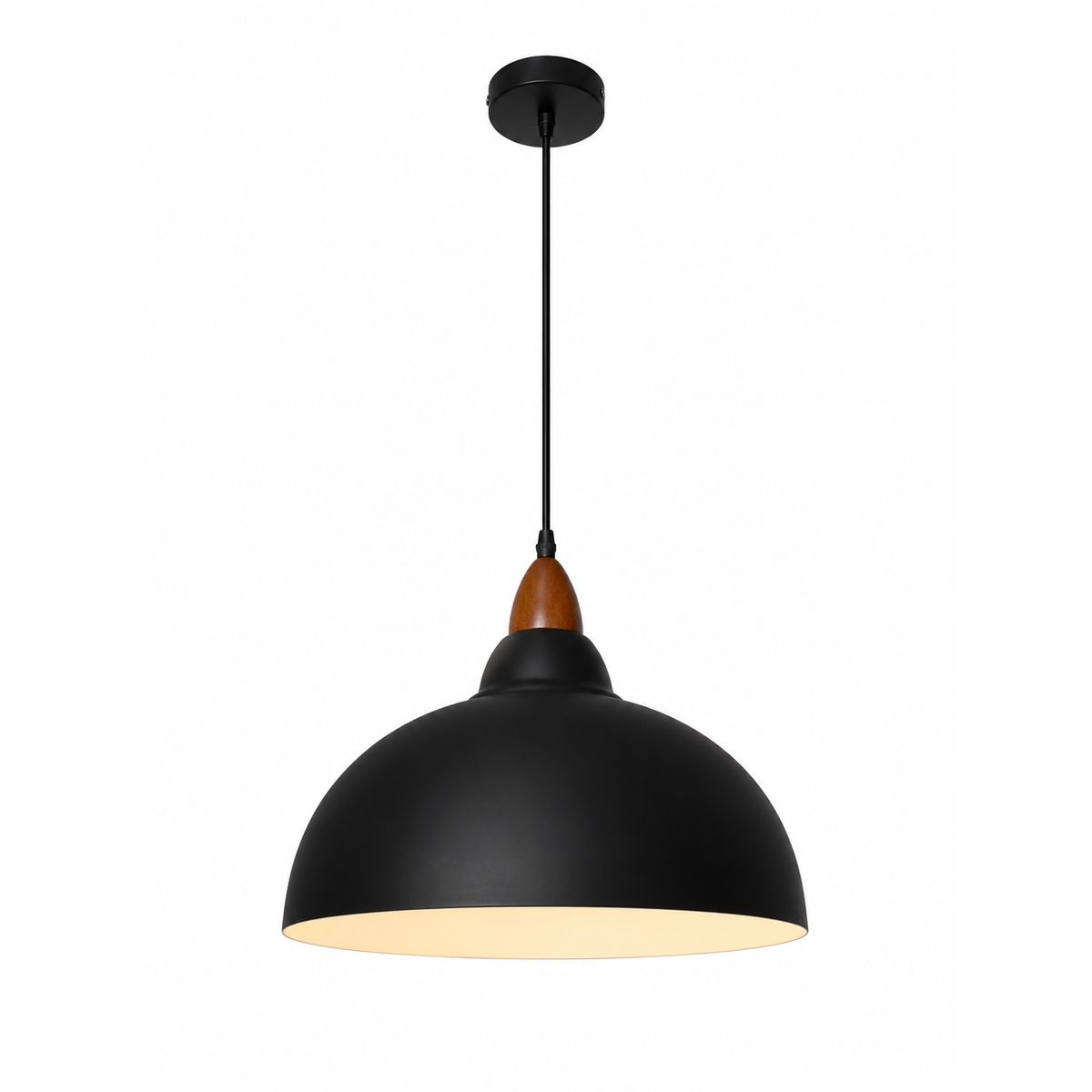 GENERICO - Lámpara Colgante Nórdica Negra 40 cm