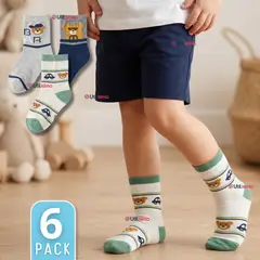 UTILISIMO - Pack 6 Pares Calcetines Niño Toalla Térmicos Suaves