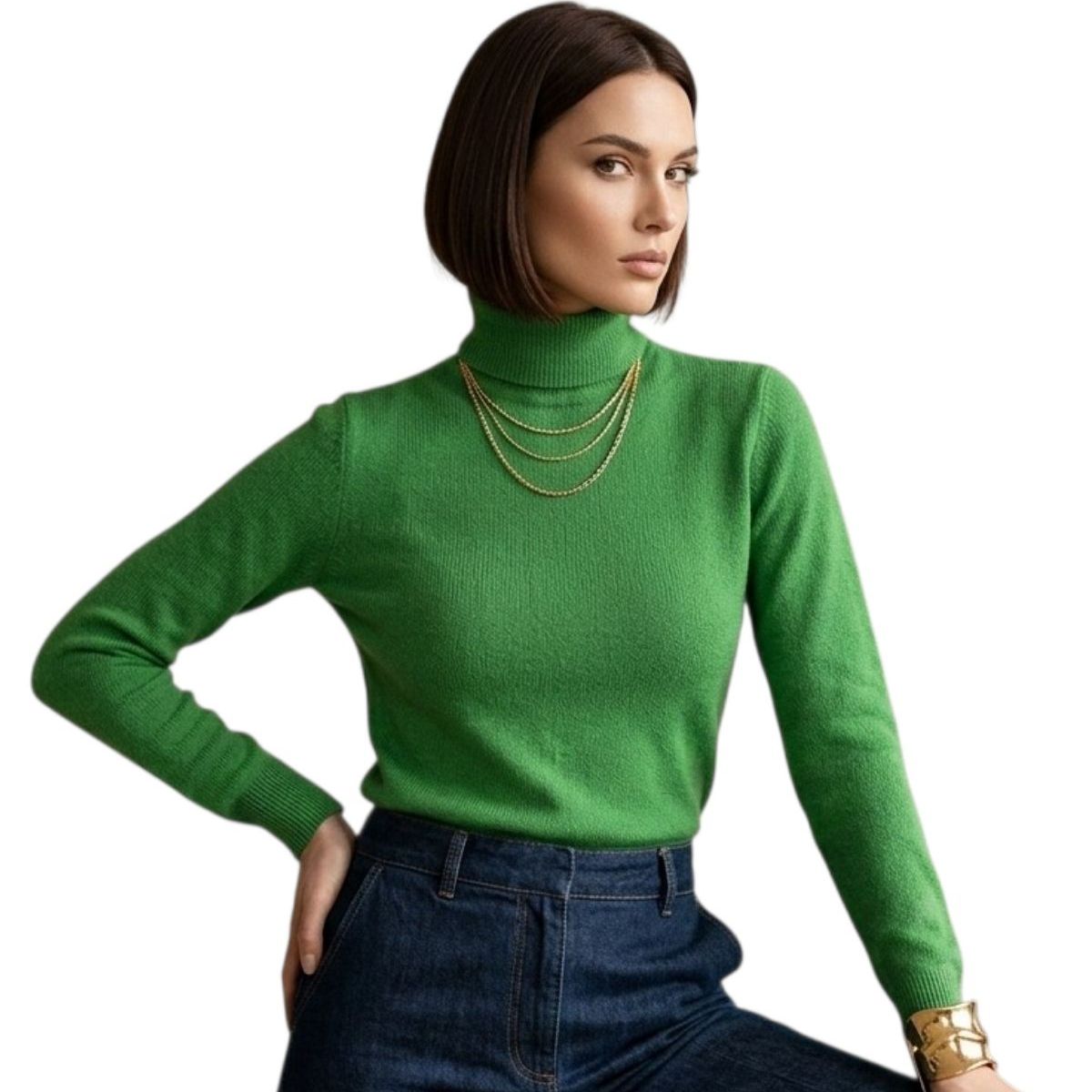 LOOK SHOP - Beatle Mujer, Cuello Tortuga, Tejido Algodón Premium 6019