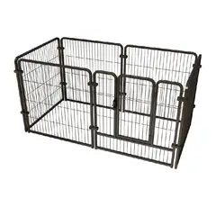 TSKY CHILE SHOPPING - Corral Metálico Plegable de 6 Paneles para Mascotas 120x60x60CM Jaula Modular para Perros, Gatos