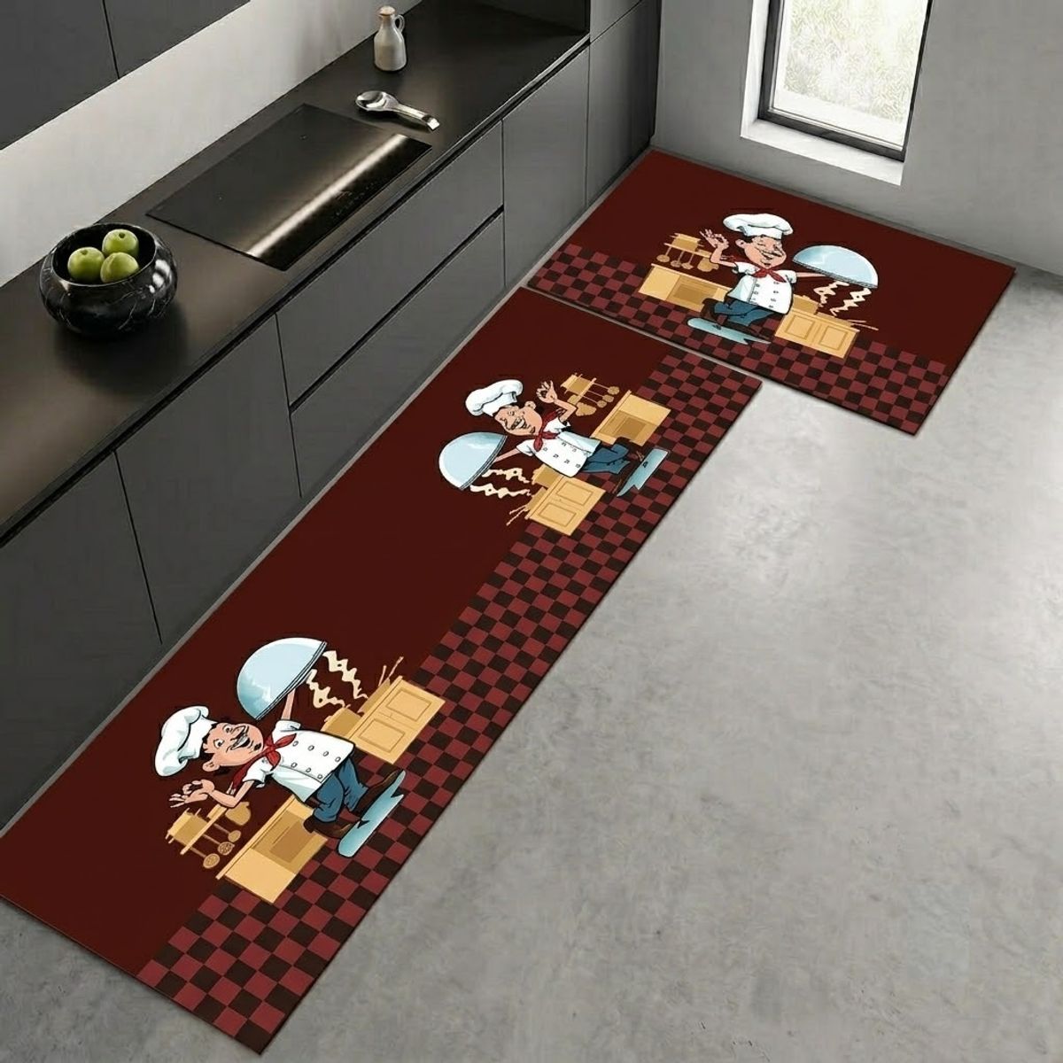 GENERICO - ALFOMBRA DE COCINA 2 PIEZAS CHEF