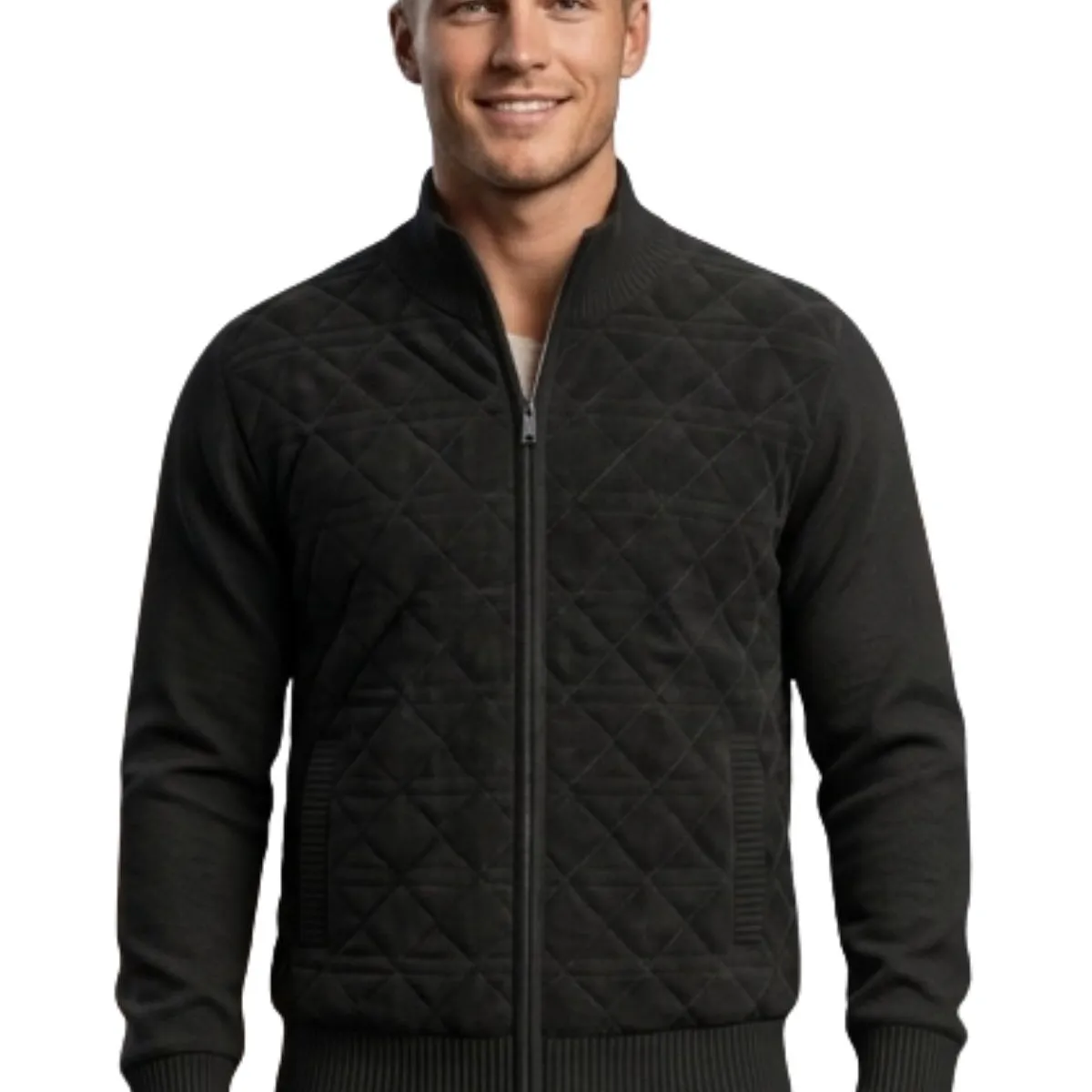 LIKE SHOP - Chaqueta Hombre Tipo Chaleco Lana. Forro Peludo Interior 7277