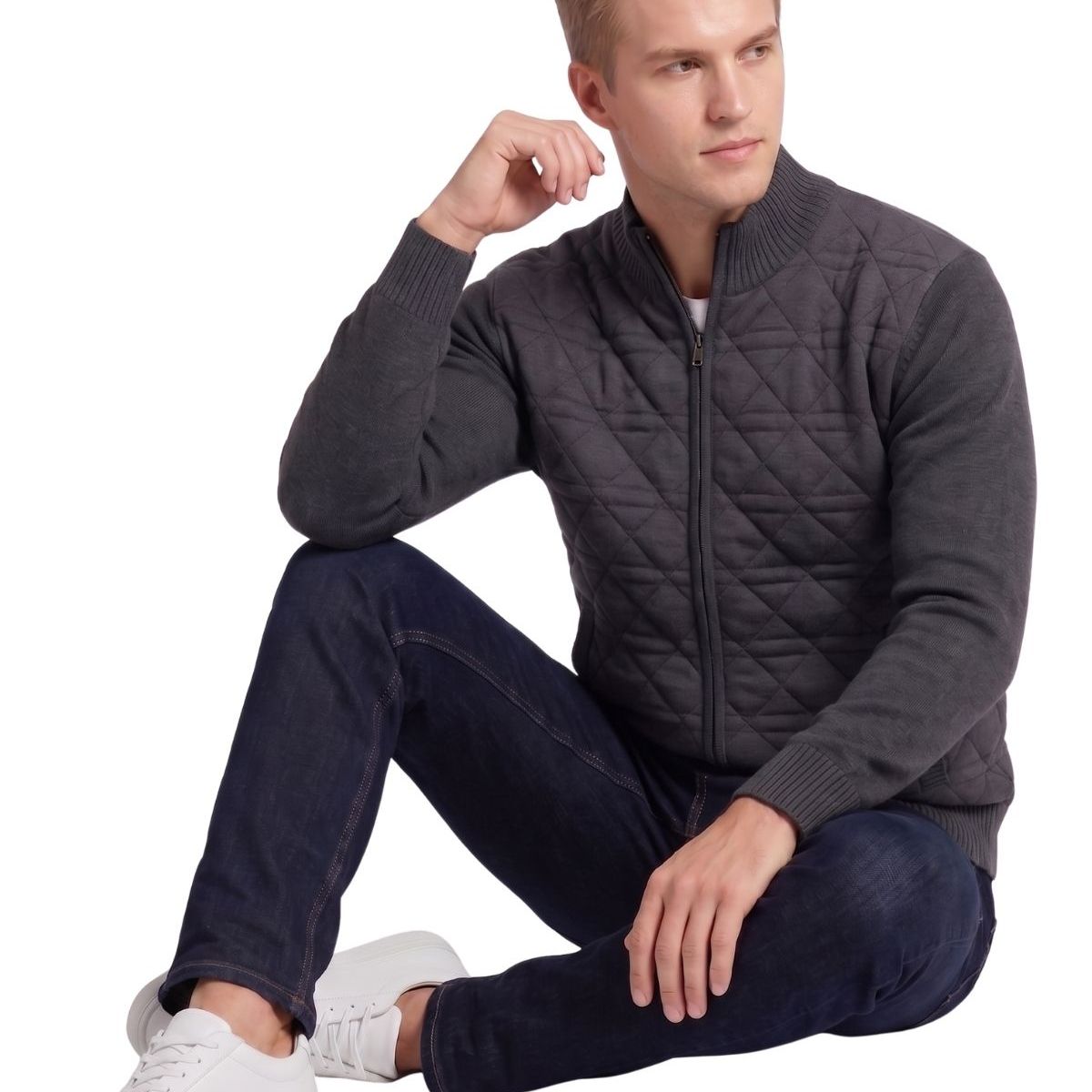 LIKE SHOP - Chaqueta Hombre Tipo Chaleco Lana. Forro Peludo Interior 7277