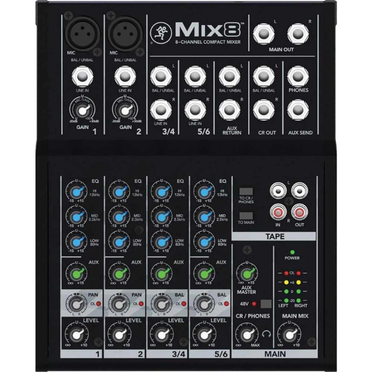 MACKIE - Mixer Mezclador Analogico de 8 Canales Mackie MIX 8