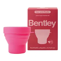 BENTLEY - Vaso Esterilizador Copa Menstrual Silicona Rosa