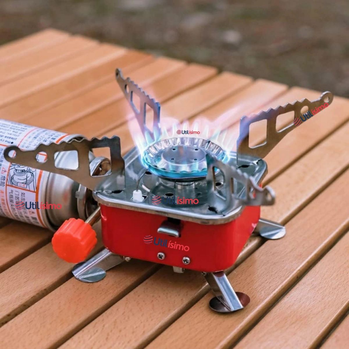 LINE - Mini Estufa A Gas Portátil Plegable Camping Cocinilla