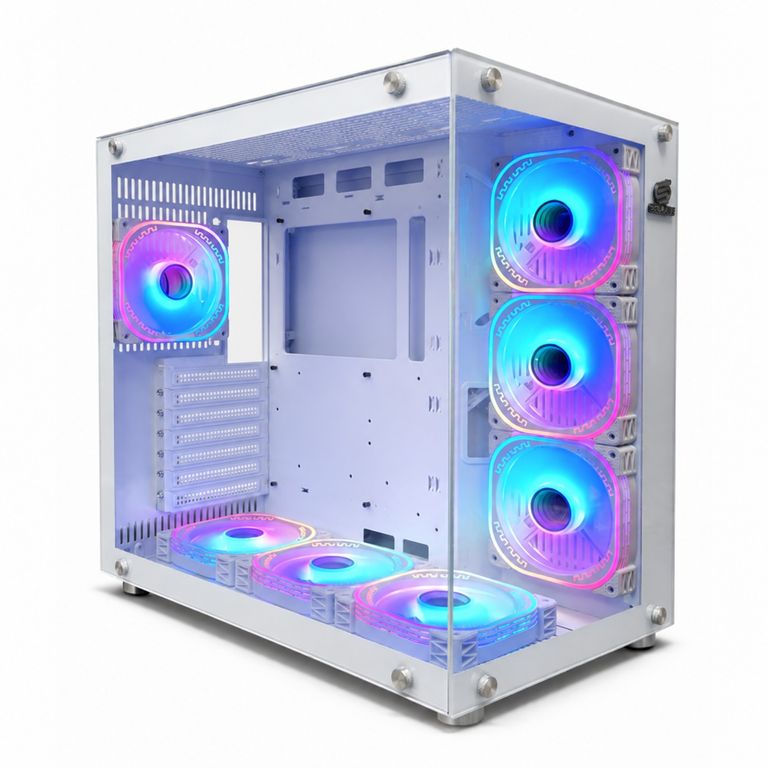 Gabinete Gamer Anilius Blanco ATX Mid Tower Vidrio Templado