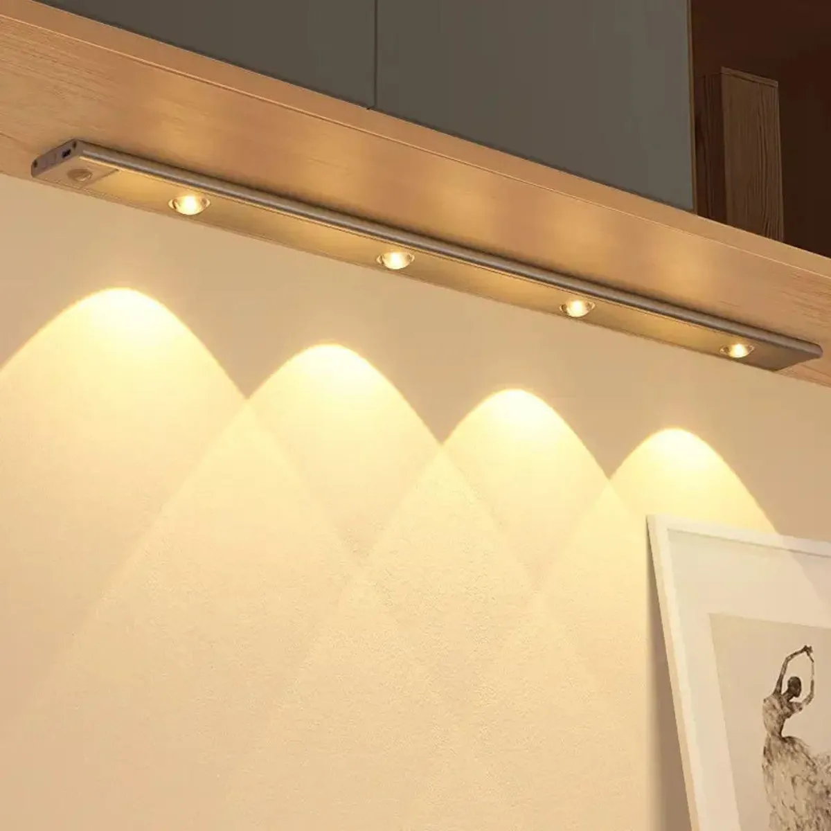 GENERICO - Barra con Sensor Inalámbrica 40 cm - Luz Cálida/Fría/Neutra / USB