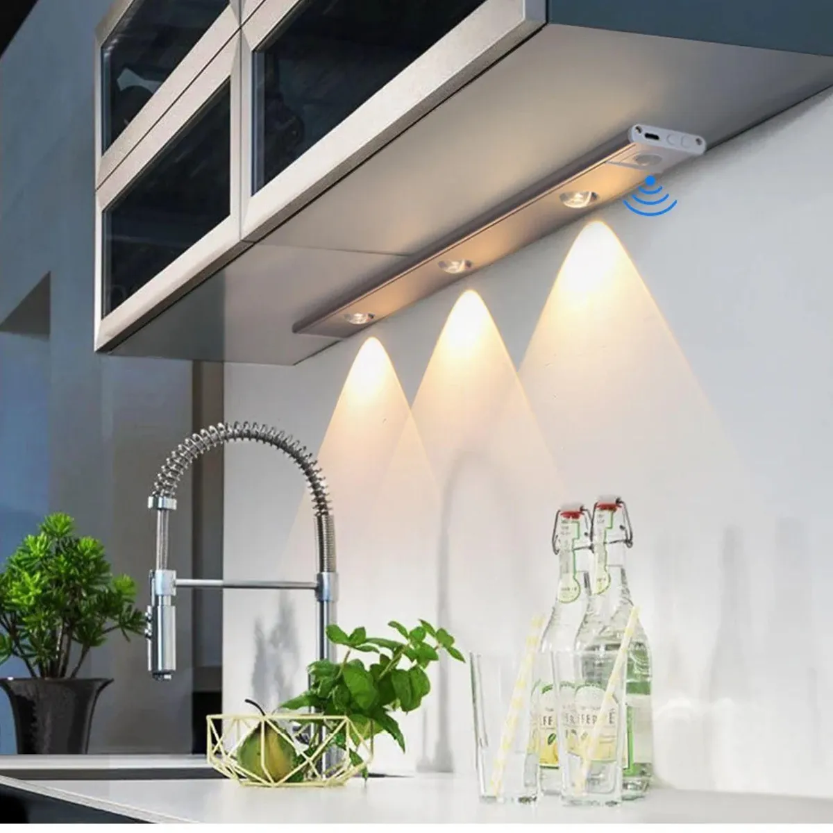 GENERICO - Barra con Sensor Inalámbrica 40 cm - Luz Cálida/Fría/Neutra / USB