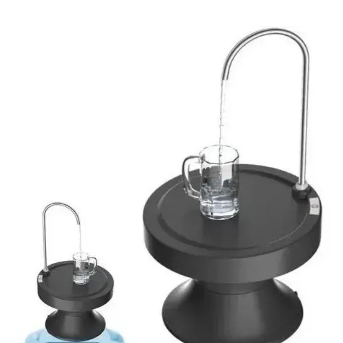 GENERICO - Bomba Dispensador Agua Recargable Electrico Base Para Vaso Color Negro Labg