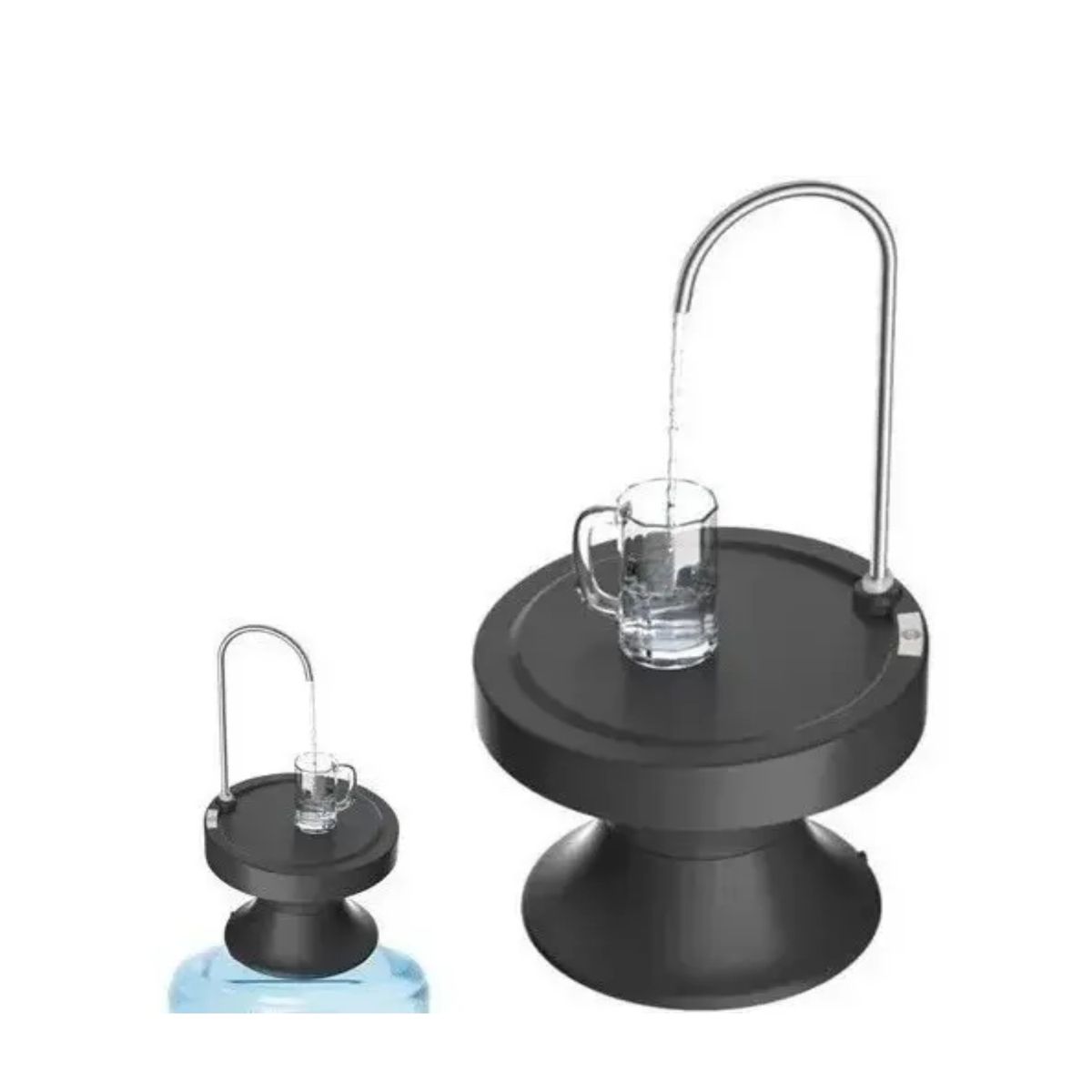 GENERICO - Bomba Dispensador Agua Recargable Electrico Base Para Vaso Color Negro Labg