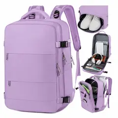 GAUNE - Mochila De Viaje Laptop Compartimento Zapatos Impermeable Color Morado