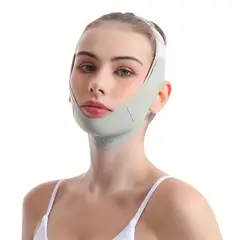 GENERICO - Faja Mentonera Ajustable elastica Reduce Papada Cachetes Moldeadora Antiarrugas