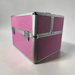 GENERICO - Maleta De Maquillaje Profesional Modelo Exclusivo Rosa Brillo
