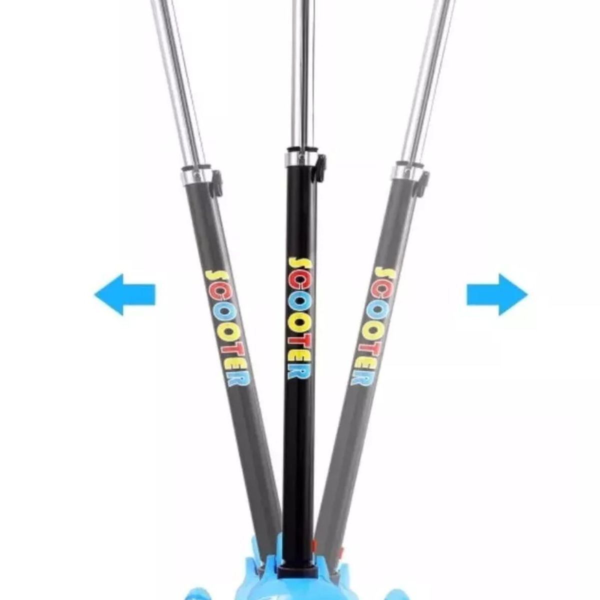 NO LOGO - Scooter Monopatin Kids Plegable Diseños Ruedas Led Niño Azul