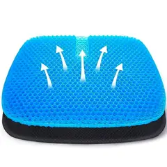NO LOGO - Cojín gel para silla con funda de cojines almohada asiento