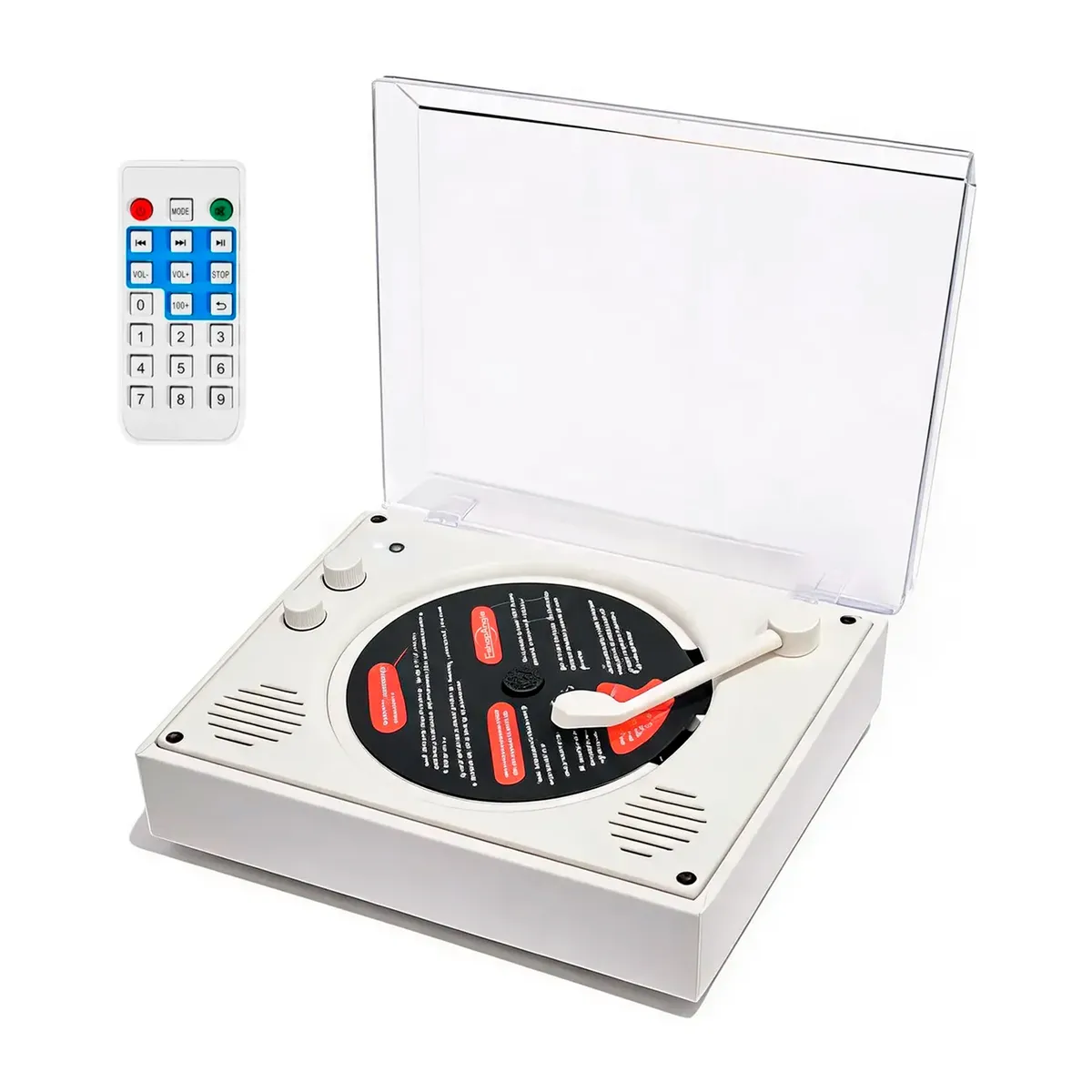 ESHOPANGIE - Reproductor De Disco Bluetooth Usb Portátil Retro