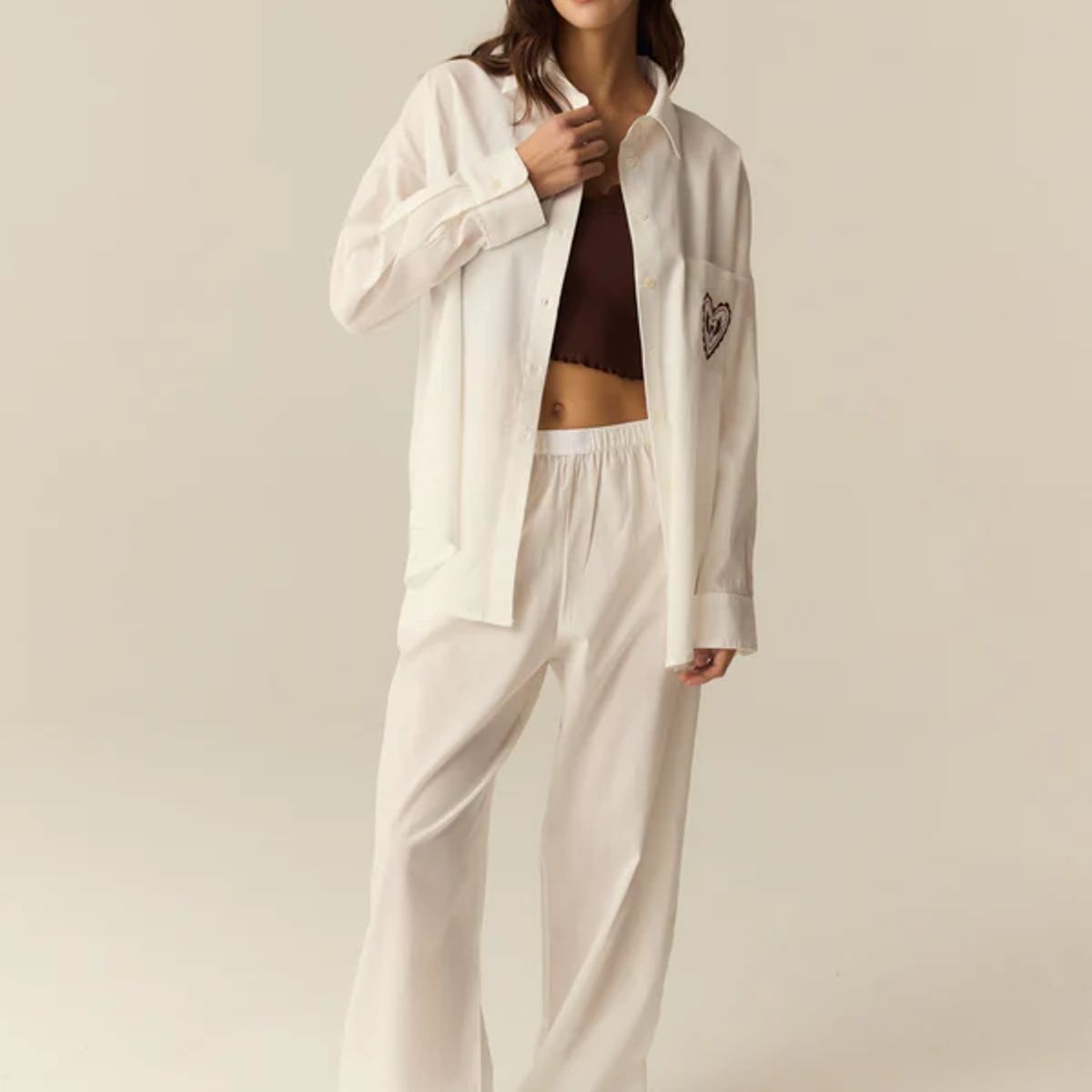 CIPITRIA - Pantalón de Pijama Ópalo Blanco
