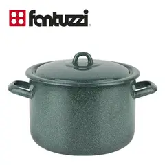 FANTUZZI - Olla Alta Fondo 24cm Acero Vitrificado Color Verde