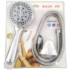 GENERICO - Kit Cabezal para Ducha Teléfono + Manguera + Soporte