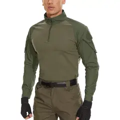 GENERICO - Polera Tactica Combat Hombre Manga Larga Militar