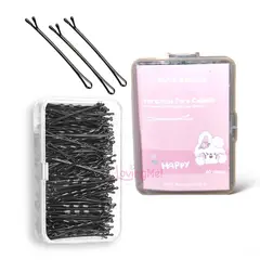 MAX BELLE - Horquillas Para El Cabello Negras En Forma De U.