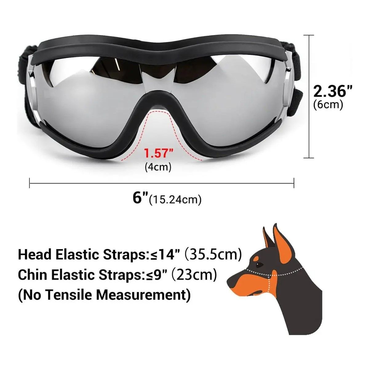 GENERICO - Gafas De Sol Para Perro Anti-uv Protector De Ojos Ajustable BELUG