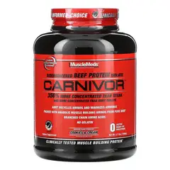 MUSCLEMEDS - CARNIVOR Beef Protein – 4.2 lbs / 56 servicios COOKIES AND CREEMS