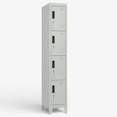 METANEK AMERICAN DESIGN - Casillero Locker Metálico Metanek 1 Cuerpo 4 Puertas Gris PLML-4-1