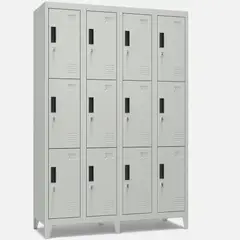 METANEK AMERICAN DESIGN - Casilleros Metálicos 4 Cuerpos y 12 Puertas - PLML-12-4