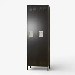 METANEK AMERICAN DESIGN - Casillero locker metálico black 2 cuerpos 2 puertas - SA-SLLF12