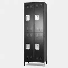 METANEK AMERICAN DESIGN - Casillero locker metálico black 2 cuerpos 4 puertas - SA-SLLF22
