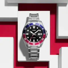 CASIO - RELOJ MARLIN MDV-106DD-1A2VCF PLATEADO PEPSI
